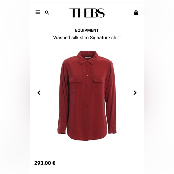 Washed silk slim Signature shirt, designed by Kate Moss for Equipment A/W16 - Picture 8 of 8